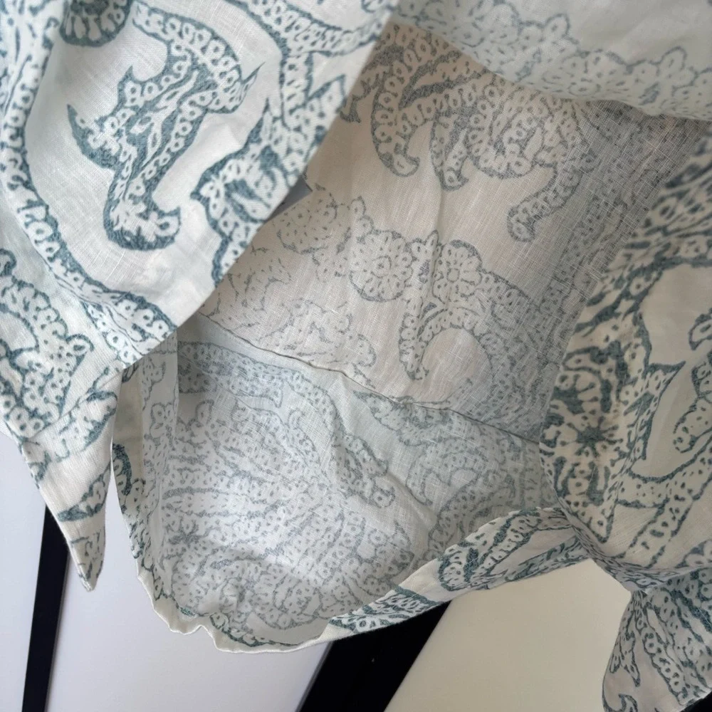 Restoration Hardware Linen Euro Sham Made In Italy Distressed Scroll~1 Sham ONLY